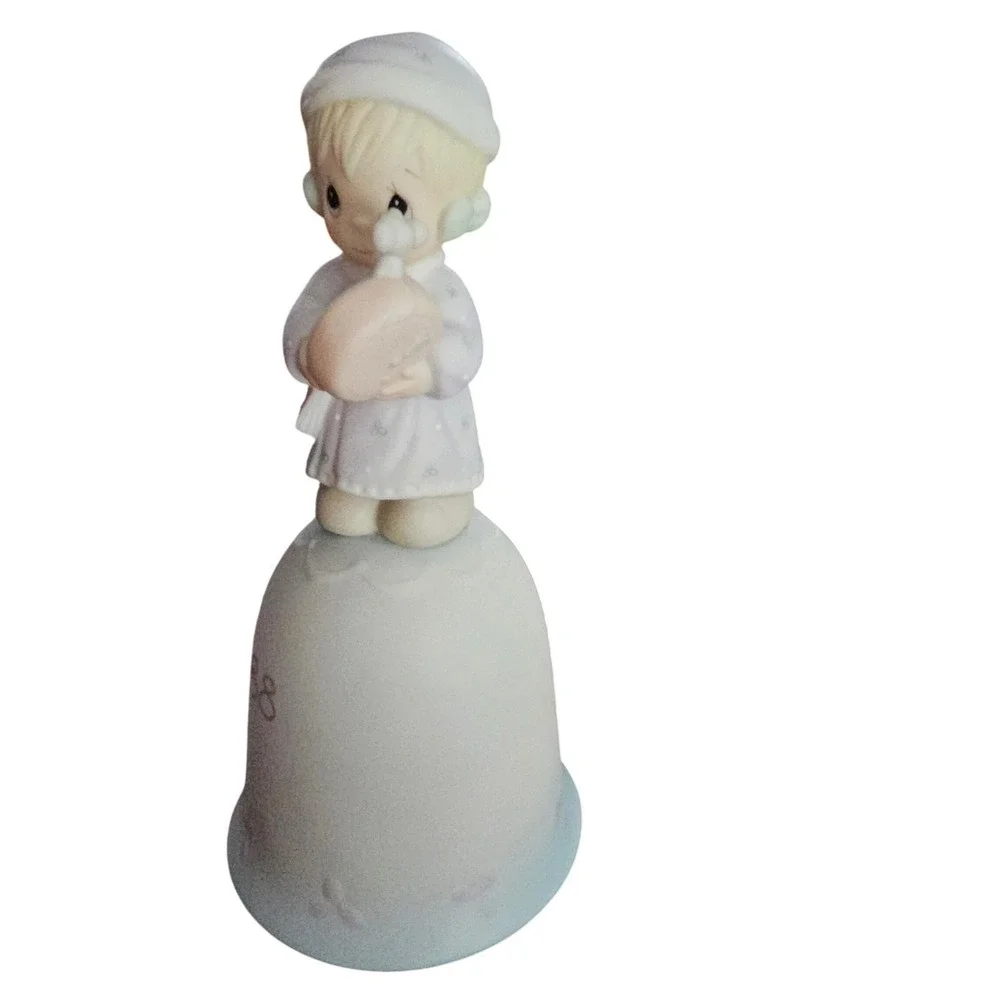 Precious Moments 1988 Christmas Bell Time To Wish You A Merry Christmas 115304